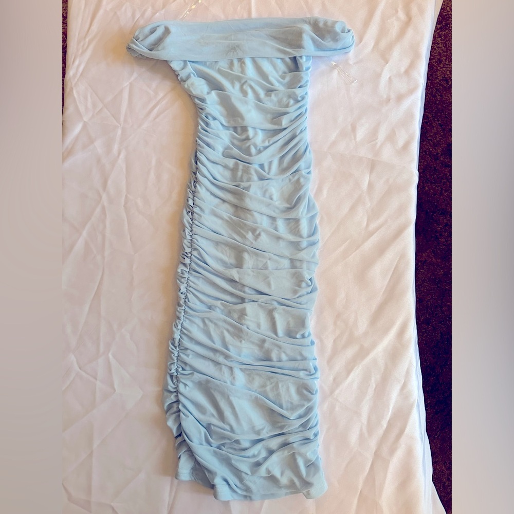 Fashion Nova midi dress size XS blue NWT